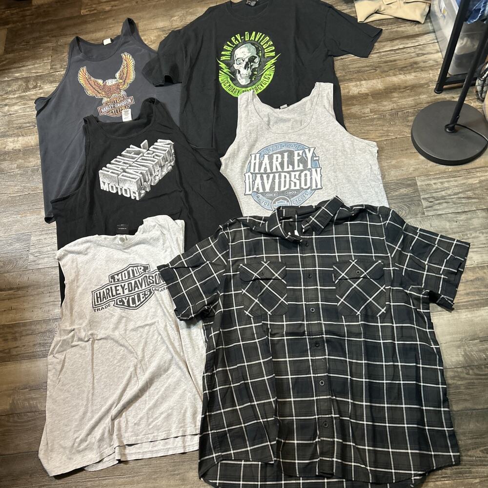 Harley Davidson Graphic Shirt Lot Of 6 Size 3XL Motorcycle Biker Wholesale